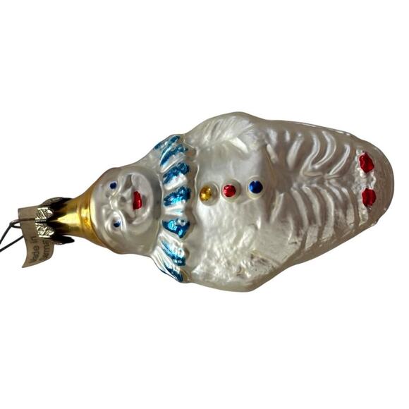 Antique Vintage My Darling Gold Pink Joey Clown German Glass Christmas Ornament - Picture 6 of 6